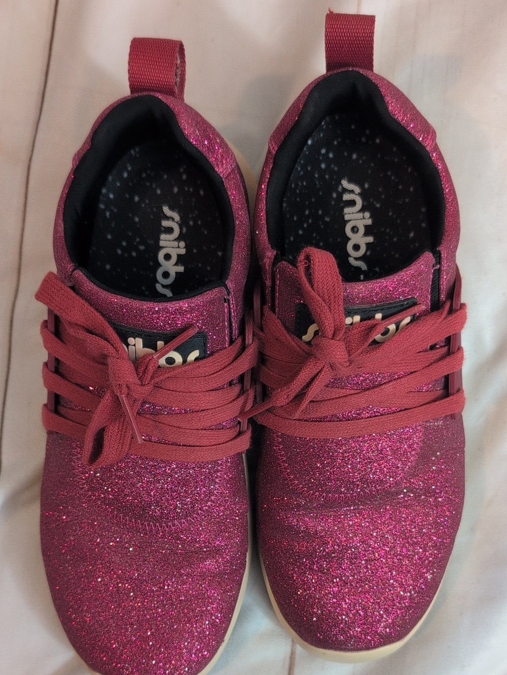 Snibbs Tech Sparkly Glittery Slip On Women's Size 9 Shoes - Picture 2 of 8